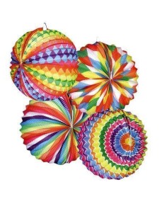 Lanterna luminosa assortita (4 modelli) 22 cm - di alta qualità, ideale per il carnevale, feste a tema ed eventi speciali.